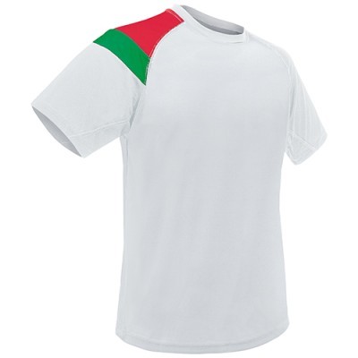 Camiseta blanca con la bandera de Portugal serigrafiada